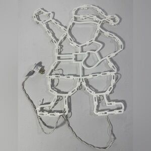 Window Lighted Christmas Santa Claus Decoration Holiday Decor White 17” #2